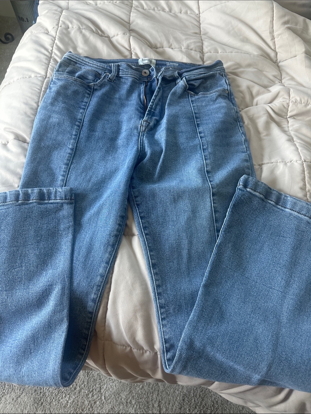 Kensie Jeans The Savannah High-Rise Flare Light Blue Women's Jeans
